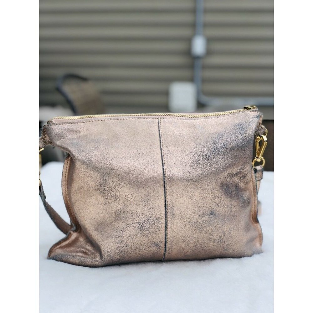 Aimee Kestenberg Pink Crossbody Bag Glossy Leather - Picture 3 of 5
